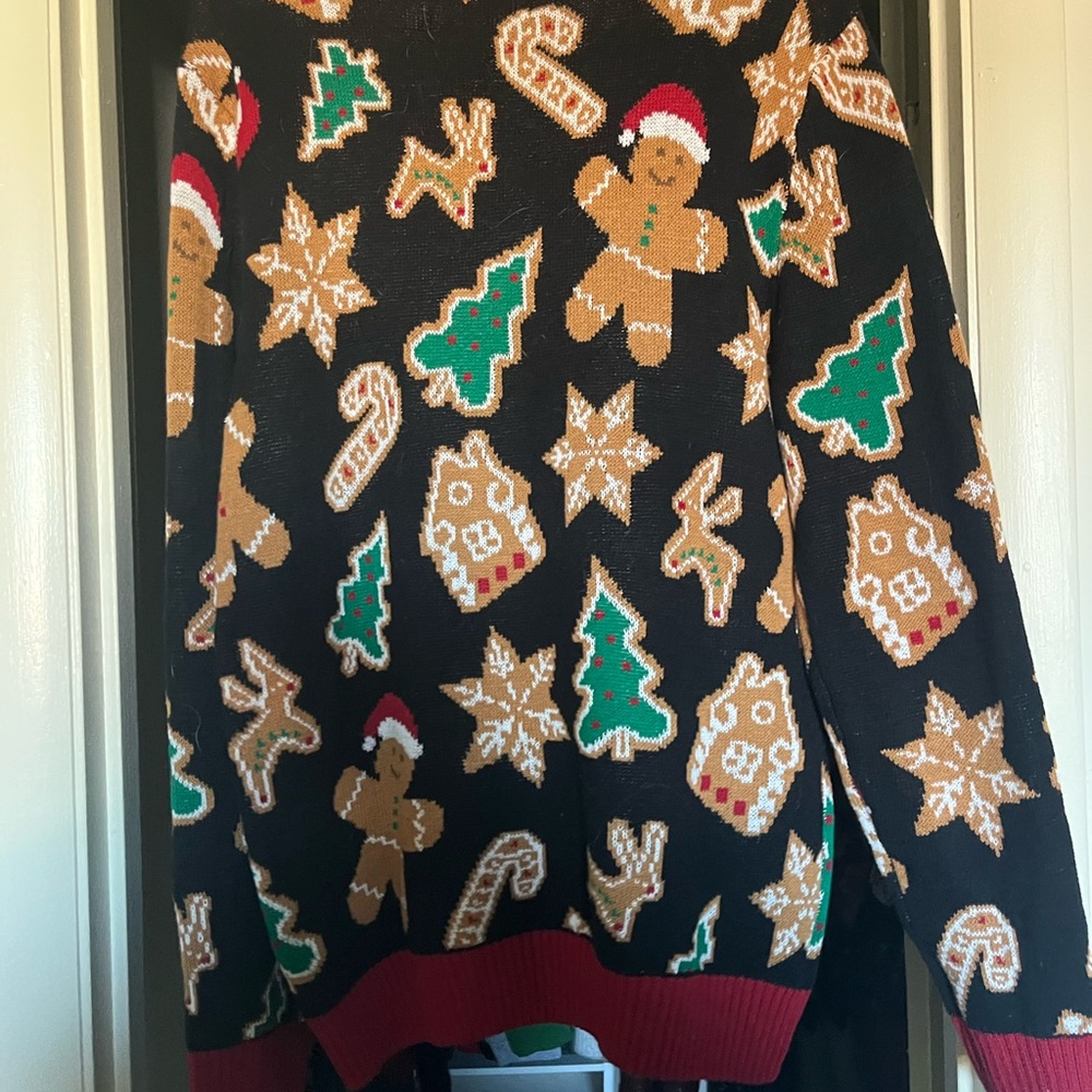 Ugly Christmas Sweater in Red and Brown - Picture 3 of 3